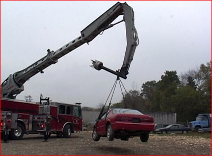 The telescoping boom, when combined with an optional lifting eye, can remove obstructive debris weighing up to 6,100 pounds. Or, a basket can be affixed to evacuate trapped people.